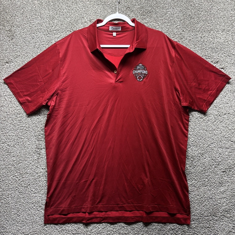 Peter Millar Georgia Bulldogs 2022-2023 Champions Men's XL Summer Comfort Polo